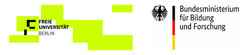 Logo of the FU Berlin on the left and the logo of the Federal Ministry of Education and Research
