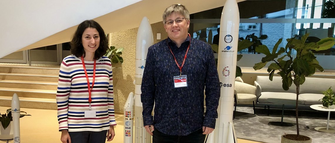 Links: Dr Beatrice Ellerhoff (DWD); Rechts: Dr. Christian Mielke (UBA)