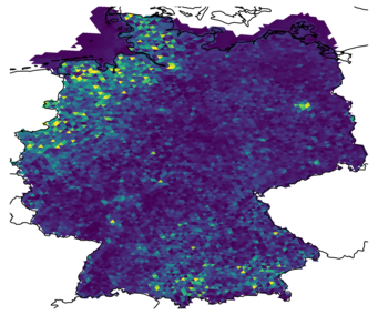 Abbildung 1: Das a-priori der Methanemissionen in Deutschland Abbildung 1: Das a-priori der Methanemissionen in Deutschland